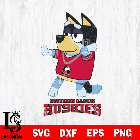 Northern Illinois Huskies Bluey Dad Dance Svg Eps Dxf Png File, Digital Download, Instant Download