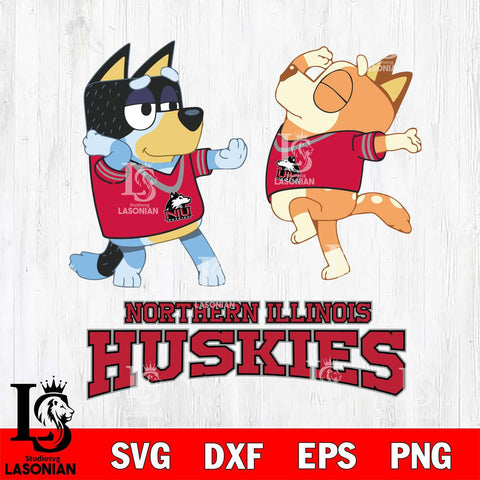 Northern Illinois Huskies Bluey Dance Svg Eps Dxf Png File, Digital Download, Instant Download