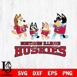 Northern Illinois Huskies Bluey Dance Squats Svg Eps Dxf Png File, Digital Download, Instant Download