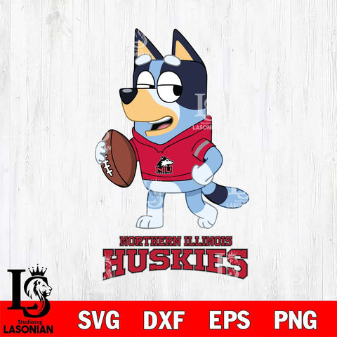 Northern Illinois Huskies Bluey Football Sport Svg Eps Dxf Png File, Digital Download ,Instant Download, Cricut File