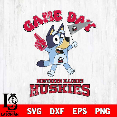 Northern Illinois Huskies Bluey Game Day Svg Eps Dxf Png File, Digital Download, Instant Download