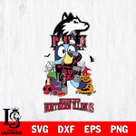 Northern Illinois Huskies Bluey Halloween NCAA 2 Svg Eps Dxf Png File, Digital Download, Instant Download