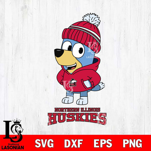 Northern Illinois Huskies Bluey Hoodie Sport Svg Eps Dxf Png File, Digital Download ,Instant Download, Cricut File