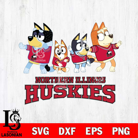 Northern Illinois Huskies Bluey Mode Dance Squats Svg Eps Dxf Png File, Digital Download, Instant Download