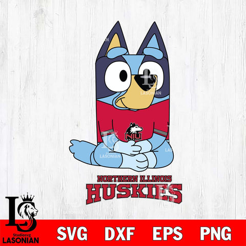 Northern Illinois Huskies Bluey Styles Football Svg Eps Dxf Png File,NCAA Svg Files,Bluey svg ,Digital Download ,Instant Download, Cricut File