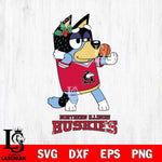 Northern Illinois Huskies Christmas Bluey Bandit Heeler Cut Files,Bluey Cricut,Christmas Svg , Bluey svg , Digital Download, dxf eps png pdf file