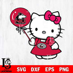 Northern Illinois Huskies Cute Hello Kitty 2 Svg Eps Dxf Png File, Digital Download, Instant Download