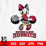 Northern Illinois Huskies Daisy Duck Cheerleader Disney, Svg Eps Dxf Png File, Digital Download