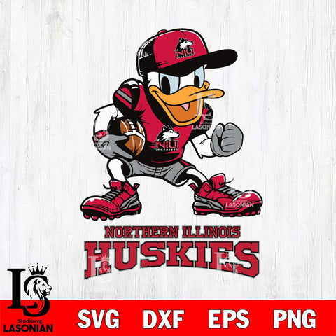 Northern Illinois Huskies Donal Duck Disney, Svg Eps Dxf Png File, Digital Download