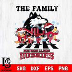 Northern Illinois Huskies Family Bluey Christmas Svg Eps Dxf Png File, Digital Download