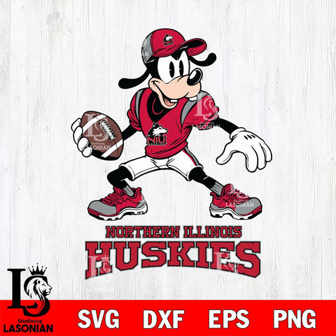 Northern Illinois Huskies Goofy Disney, Svg Eps Dxf Png File, Digital Download