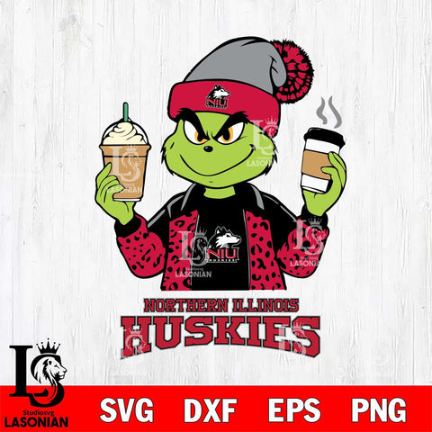 Northern Illinois Huskies Grinch 2 coffee Svg Eps Dxf Png File, Digital Download, Instant Download