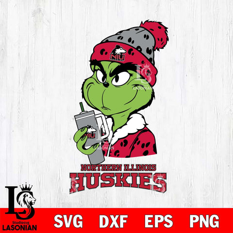 Northern Illinois Huskies Grinch Bougie Leopard Svg Eps Dxf Png File, Digital Download, Instant Download