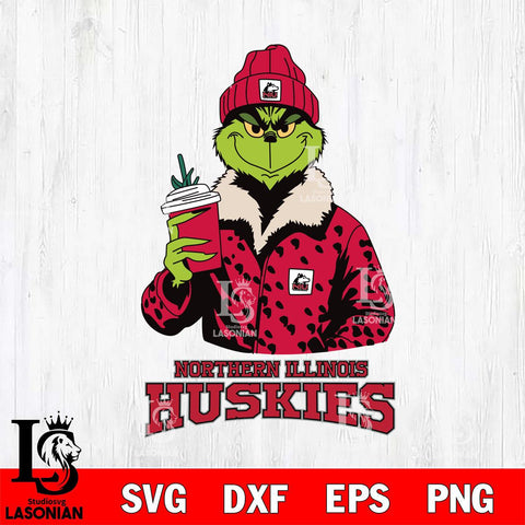 Northern Illinois Huskies Grinch Leopard Svg Eps Dxf Png File, Digital Download, Instant Download