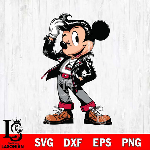 Northern Illinois Huskies Handsome Mickey Mouse Svg Eps Dxf Png File, Digital Download, Instant Download