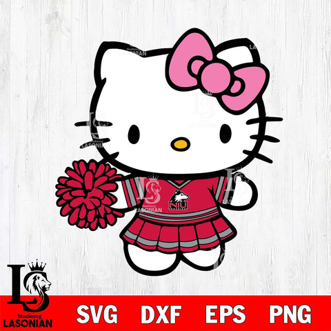 Northern Illinois Huskies Hello Kitty Cheerleader 8 Svg Eps Dxf Png File, Digital Download, Instant Download