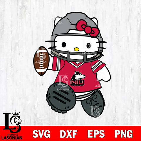 Northern Illinois Huskies Hello Kitty sport Svg Eps Dxf Png File, NCAA svg, Digital Download, Instant Download