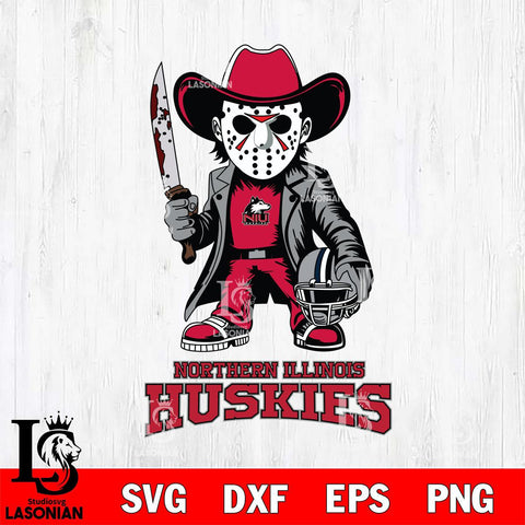 Northern Illinois Huskies Jason Voorhees 3 Svg Eps Dxf Png File, Digital Download