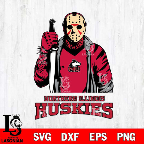 Northern Illinois Huskies Jason Voorhees 6 Svg Eps Dxf Png File, Digital Download