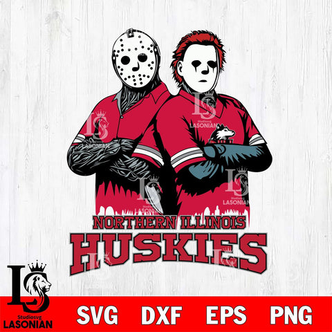 Northern Illinois Huskies Jason Voorhees 8 Svg Eps Dxf Png File, Digital Download