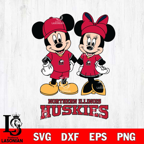 Northern Illinois Huskies Mickey Minnie Rugby Svg Eps Dxf Png File, NCAA svg , File Cut , Digital Download , Instant Download, Cut Svg Files