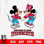 Northern Illinois Huskies Mickey Minnie Valentine Rugby Svg Eps Dxf Png File, Digital Download ,Instant Download, Cricut File