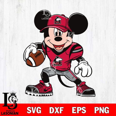 Northern Illinois Huskies Mickey Mouse Svg Eps Dxf Png File, NCAA svg, Digital Download, Instant Download