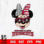 Northern Illinois Huskies Minnie Mouse Love 2, Svg Eps Dxf Png File, Digital Download