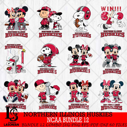 Northern Illinois Huskies NCAA Bundle 12 Svg Eps Dxf Png File,Bundle NCAA svg , Digital Download , Instant Download, Cricut File