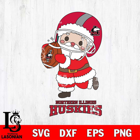 Northern Illinois Huskies Santa Claus Cute Svg dxf eps png pdf file,NCAA svg,Digital Download,Cricut file