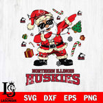 Northern Illinois Huskies Santa Claus Football Svg dxf eps png pdf file,NCAA svg,Digital Download,Cricut file