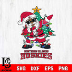 Northern Illinois Huskies Santa Claus Ugly Christmas Svg dxf eps png pdf file,NCAA svg,Digital Download,Cricut file