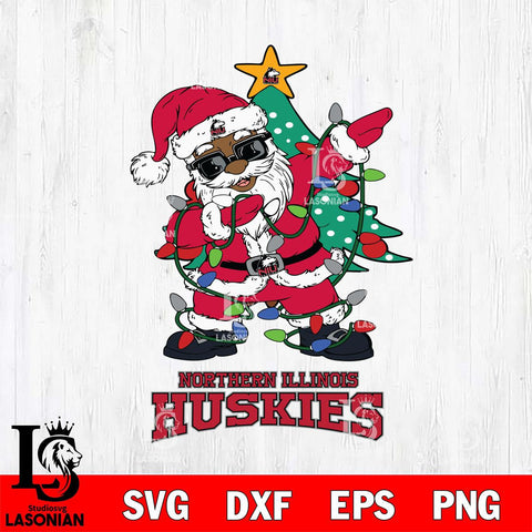 Northern Illinois Huskies Santa Claus Ugly Christmas Svg dxf eps png pdf file,NCAA svg,Digital Download,Cricut file