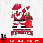 Northern Illinois Huskies Santa Dabbing Christmas Svg dxf eps png pdf file,NCAA svg,Digital Download,Cricut file