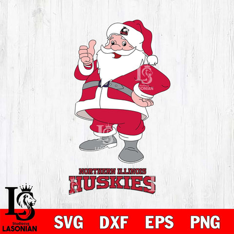 Northern Illinois Huskies Santa claus Svg dxf eps png pdf file,NCAA svg,Digital Download,Cricut file