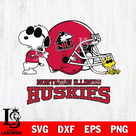 Northern Illinois Huskies Snoopy Sport 2 Svg Eps Dxf Png File, Digital Download