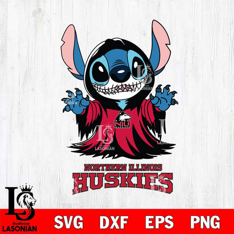 Northern Illinois Huskies Stitch Ghost Svg Eps Dxf Png File, NCAA svg, Digital Download, Instant Download