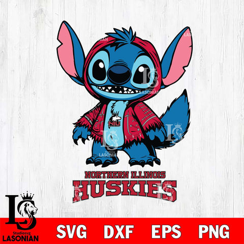 Northern Illinois Huskies Stitch Halloween Svg Eps Dxf Png File, NCAA svg, Digital Download, Instant Download