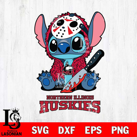 Northern Illinois Huskies Stitch Jason Voorhees Svg Eps Dxf Png File, NCAA svg, Digital Download, Instant Download