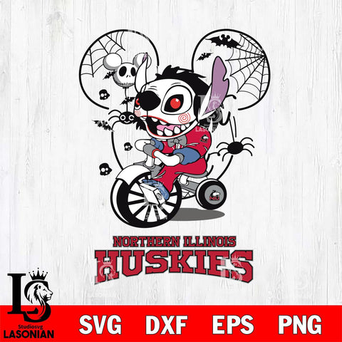 Northern Illinois Huskies Stitch Jigsaws Halloween Svg Eps Dxf Png File, Digital Download, Instant Download