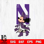 Northwestern Wildcats Glamorous Minnie Svg Eps Dxf Png File, Digital Download, Instant Download