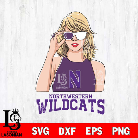 Northwestern Wildcats And Taylor Swift Fan Svg Eps Dxf Png File, Digital Download, Instant Download