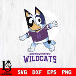 Northwestern Wildcats Bandit Heeler Rugby Svg Eps Dxf Png File, Digital Download ,Instant Download, Cricut File