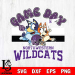 Northwestern Wildcats Bluey & Bingo 9 Svg Eps Dxf Png File, NCAA svg, Digital Download, Instant Download