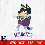 Northwestern Wildcats Bluey Dad Dance Svg Eps Dxf Png File, Digital Download, Instant Download