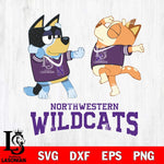 Northwestern Wildcats Bluey Dance Svg Eps Dxf Png File, Digital Download, Instant Download