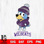 Northwestern Wildcats Bluey Hoodie Sport Svg Eps Dxf Png File, Digital Download ,Instant Download, Cricut File