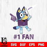 Northwestern Wildcats Bluey #1 Fan Svg Eps Dxf Png File,NCAA Svg Files,Bluey svg ,Digital Download ,Instant Download, Cricut File