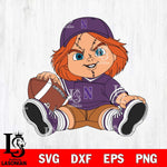 Northwestern Wildcats Chucky Horror 8 Svg Eps Dxf Png File, NCAA svg, Digital Download, Instant Download