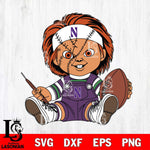 Northwestern Wildcats Chucky Horror 9 Svg Eps Dxf Png File, NCAA svg, Digital Download, Instant Download